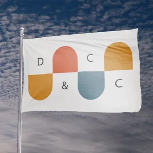 Drapeau personnalisé flottant au vent