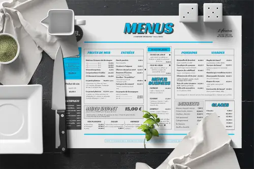 Imprimerie Saint-Nazaire, impression de set de table et création graphique