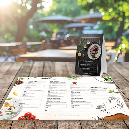  Pack Marketing commerçant avec affiche promotionnelle -50% et stickers logo pour vitrine