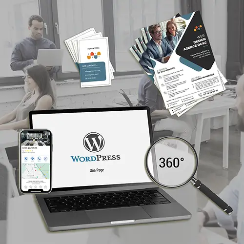 Pack Marketing Présence Locale Starter avec diagnostic 360, site WordPress one page, flyers et cartes de visite, fiche Google Business Profile